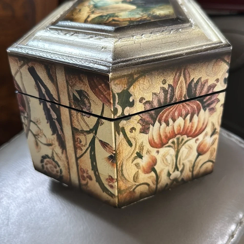 Vintage Decorative jewelry Box with Cherub Design